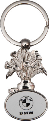 

Oyedeal Flower Vase BMW Key Chain(Silver)