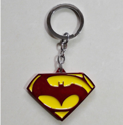 

Optimus traders Batman v Superman Dawn of Justice Logo 3d Locking Key Chain(Red, Yellow)