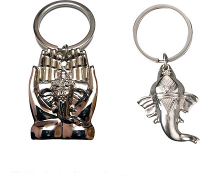 

City Choice Combo of Lord Ganesha & Palm Ganesha Key Chain(Multicolor)