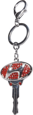 

Oyedeal Studded Key Shape Hyundai Locking Key Chain(Red)