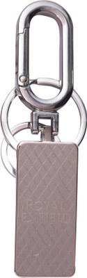 

Zeroza Royal Enfield Metal RE78 Locking Key Chain(Silver)