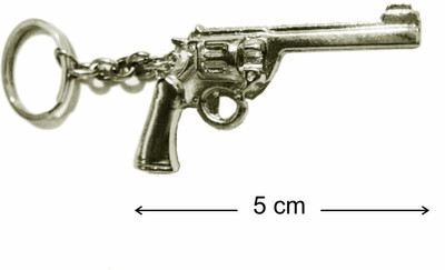 

CTW Mini Revolver Gun Metal Key Chain(Silver)