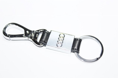 

Aura Audi Stylish Keychain Metal & Leather Key Chain(Silver)