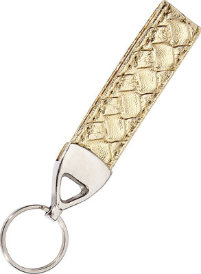 

Osaiz Faux leather Key Chain(Gold)