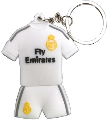 

Techpro double sided Rubber with Real Madrid jersey design Locking Key Chain(Multicolor)