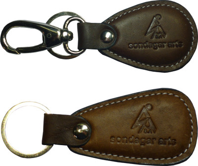 

Sondagar Arts Exclusive Pure Leather Men's Locking Key Chain(Brown)
