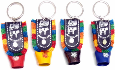 

CTW Dilwale Dulhania Le jayenge Switzerland Cow Ring Bell Combo pack of 4 Metalic Key Chain(Multicolor)