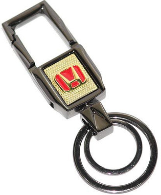 

Aura Imported Honda Cars Full Metal Locking Key Chain(Black, Gold, Red)