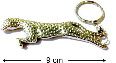 

Tech Fashion Jaguar Tiger Dotted Spots Locking Key Chain(Silver)