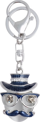 

Super Drool Silver Mr. Mustache Locking Key Chain(Silver)