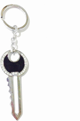 

Tech Fashion Diamond Studded Chabbi Locking Key Chain(Black)
