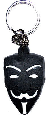 

Pin to Pen Hacker Anonymous Black Keychain Key Chain(Black)