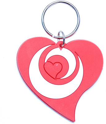 

CTW Valentine Rubber Synthetic Heart Keychain Key Chain(Red)