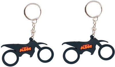 

Confident Set Of 2 Ktm Block Bike Key Chain(Multicolor)