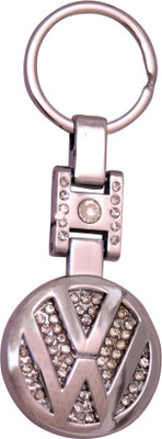 

Oyedeal KYCN1007 Volkswagen Stone Studded Metal Key Chain(Silver)