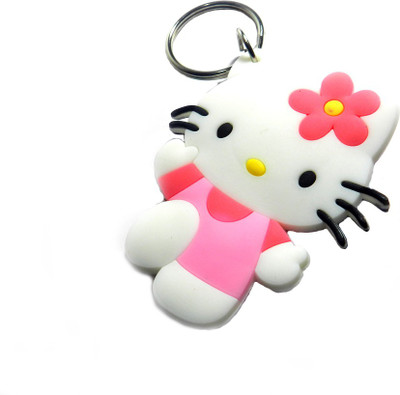 

Techpro rubber with HELLO KITTY running design in PINK color Locking Key Chain(Multicolor)