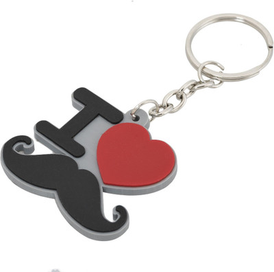 

Anishop Latest I Love Mooch Rubber Keychain Key Chain(Red, Black, Grey)