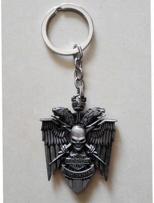

Optimus traders Motor Harley-Davidson Cycles small Skull Logo Locking Key Chain(Silver)