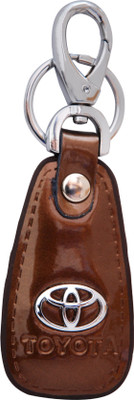 

Oyedeal KYCN1052 Toyota Leather Metal Locking Key Chain(Brown)