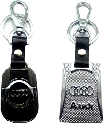 

City Choice New Combo of Audi Leather-Metal Hook Locking Key Chain(Black, Silver)