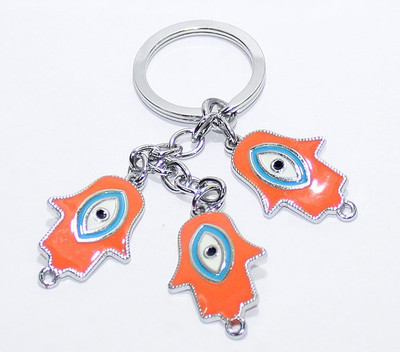 

Aura Evil Eye Protection Imported Feng Shui Locking Key Chain(Multicolor)
