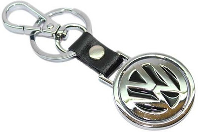 

Aura Volkswagen Metal Revolving Logo Key Chain(Black, Silver)