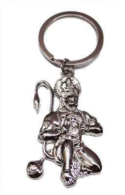 ADITYA TRADERS CLASSY SRI RAM ON HANUMAN HEART ORIGINAL METAL ATTRACTIVE Locking Key Chain(Silver)