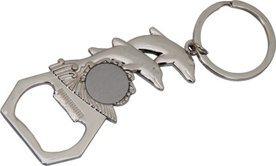 

Oyedeal Couple Dolphin with Bottle Opener Key Chain(Silver)