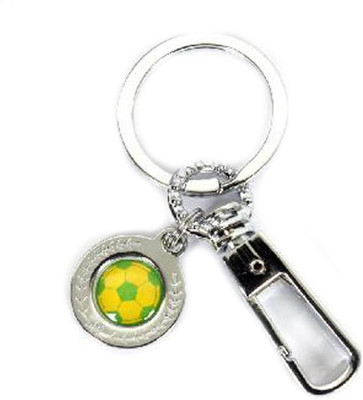 Lata Loop With Football Keychain Locking Key Chain(Silver)