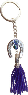 

Hatti Evil Eye Keychain Horse Shoe Key Chain(Blue, Silver)