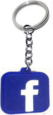 

Kartbin Facebook Looking Locking Key Chain(White)