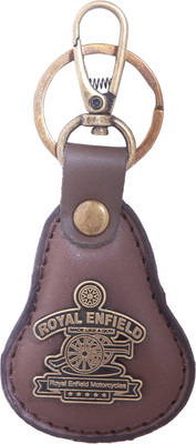 

Zeroza Royal Enfield Leather Metal RE31 Locking Key Chain(Brown)