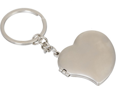 

Gadge Heart Shape With Metal Finish Key Chain(Silver)