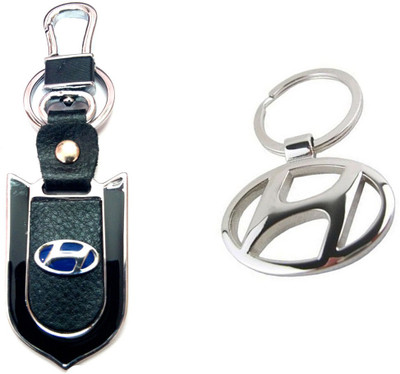 

City Choice Hyundai Leather Metal Hook Combo Locking Key Chain(Multicolor)