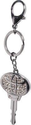 

Oyedeal Studded Key Shape Toyota Locking Key Chain(Silver)