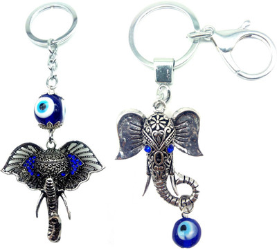 

City Choice New Combo of Ganesha with evil eye Locking Key Chain(Multicolor)