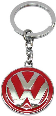 

24x7 Shop Volkswagen Metal Round Key Chain(Silver, Red)