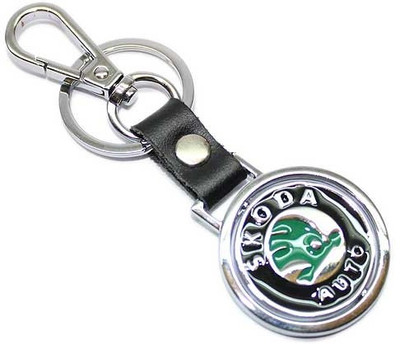 

Aura Skoda Metal Revolving Logo Key Chain(Black, Silver)