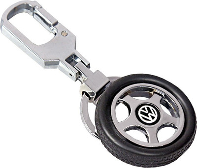 

U R God Volkswagen Tyre Rotary Wheel Locking Key Chain(Silver)