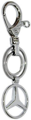 

Aura Cool Imported Mercedez Benz Full Metal Hook Key Chain(Silver)