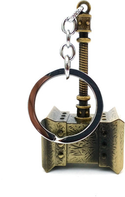 

zhosy warcraft hammer Locking Key Chain(Multicolor)