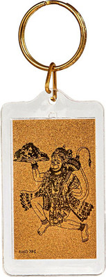 

Siri Creations God Hanuman with 24kt Gold Foil Key Chain(Gold)