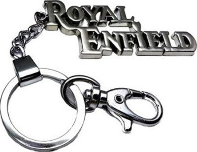 

Chainz Royal Enfield Metallic hooked Locking Key Chain(Silver)