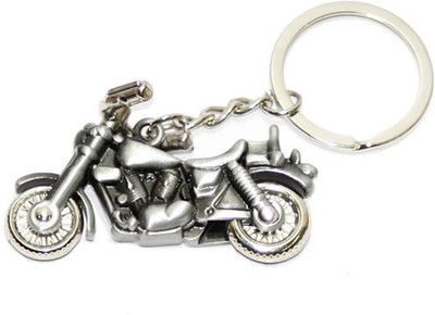 

24x7 Shop Royal Enfield Imported Bike Shape Key Chain(Grey, Silver)