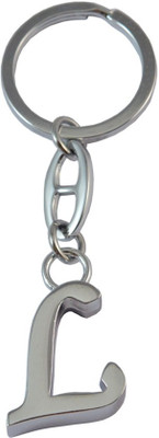 GCT Alphabet Letter L Metal Key Chain(Silver)