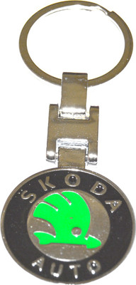 

Tech FSahion Skoda Stunning Green Black Metal Keyring accessories for Car Bike House Office Key Holder Best Quality Gift-TF-468 Locking Key Chain(Green, Black)