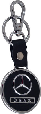 Forty Creek Round Mercedes Benz Locking Key Chain(Black)