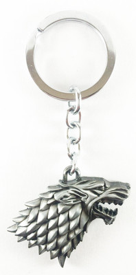 

AB Posters Winter is coming Stark silver Key Chain(Silver)
