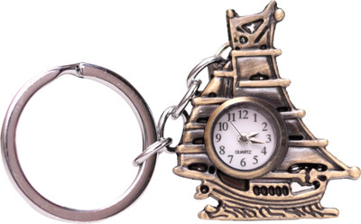 

Dealfinity Designer Ship with Pocket Clock Key Chain(Brown)