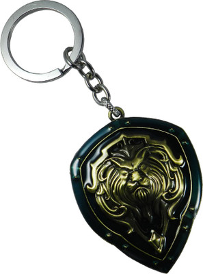 

Techpro World of Warcraft Shield Key Ring Alliance Fight Metal Key Chain(Multicolor)